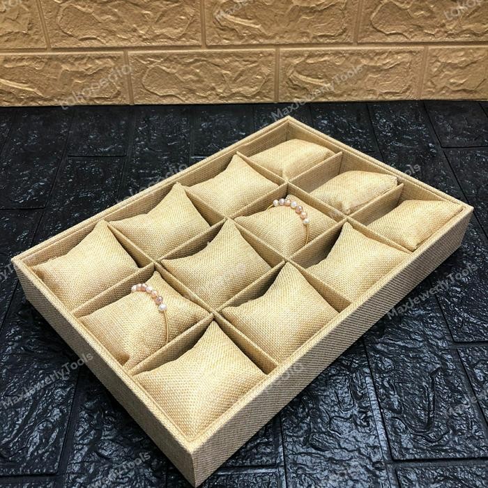 BISA GRAB Tempat Gelang Display Toko Emas/Tempat Gelang Bahan Canvas Eco