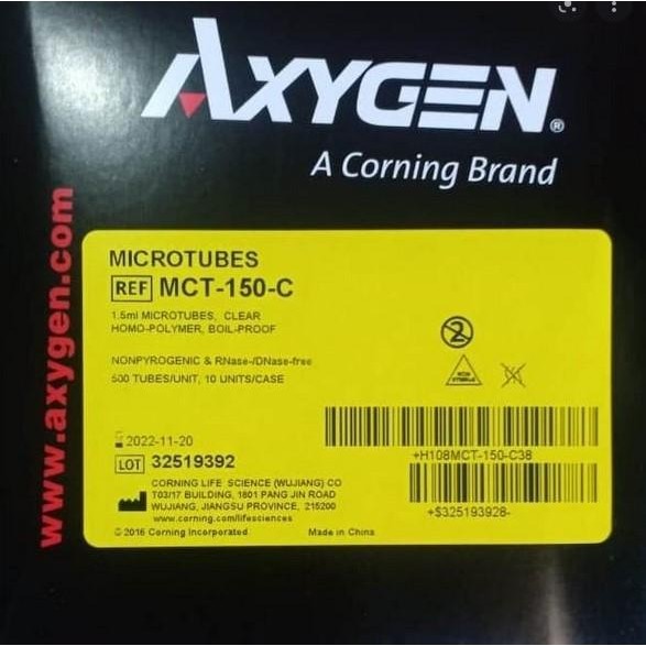 Microtube Microcentrifuge Tube 1.5 Ml Maxyclear Snaplock Axygen