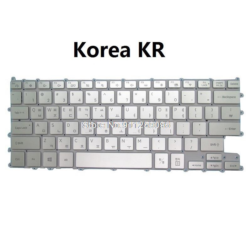 Laptop Keyboard For Samsung NT930XBE 930XBE English US Korea KR With Backlit Silver New