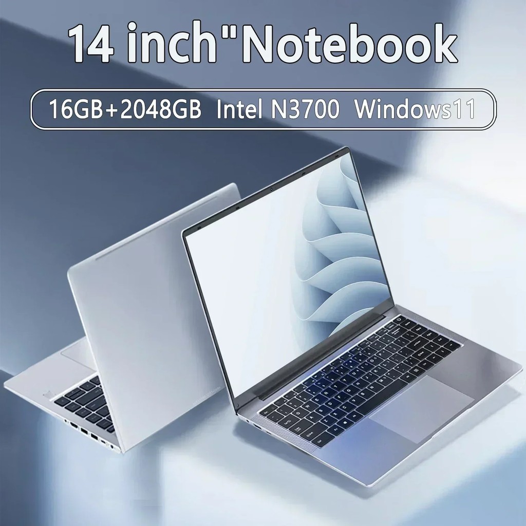 Laptop Intel Pentium N3700 16GB RAM 1024GB SSD Notebook 1920*1080 Resolution Windows 11 Unlock Compu