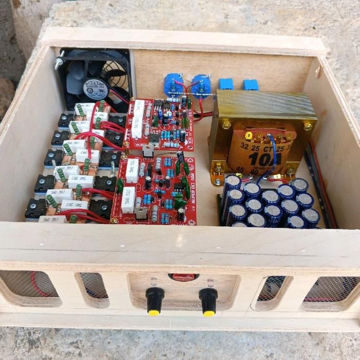 Power Amplifier Rakitan 10a CT 45 Stereo Miniatur rumahan *
