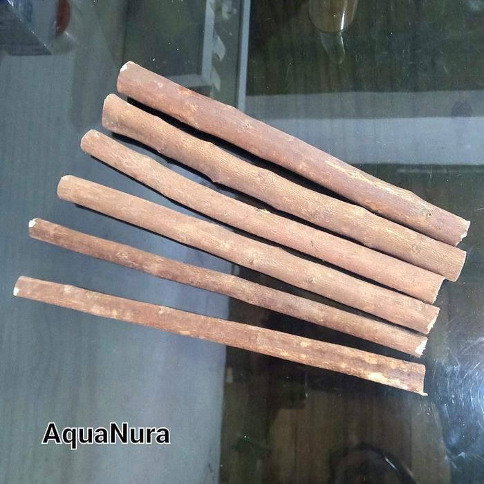 6 BATANG KAYU RASAMALA LURUS 40CM AQUASCAPE KOLAM AQUARIUM