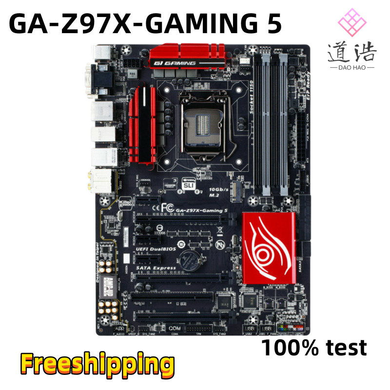 For GA-Z97X-GAMING 5 Motherboard 32GB PCI-E3.0 M.2 HDMI LGA 1150 DDR3 ATX Z97 Mainboard 100% Tested 