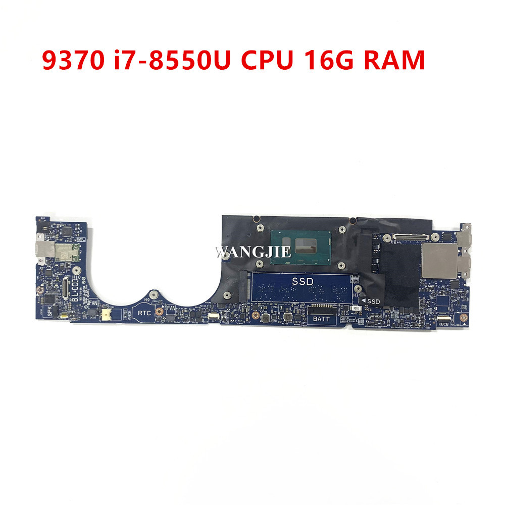 CAZ60 LA-E671P For Dell XPS 13 9370 Laptop Motherboard 16G RAM i7-8550U CPU 0XNRD5 0W970W CN-0W970W 