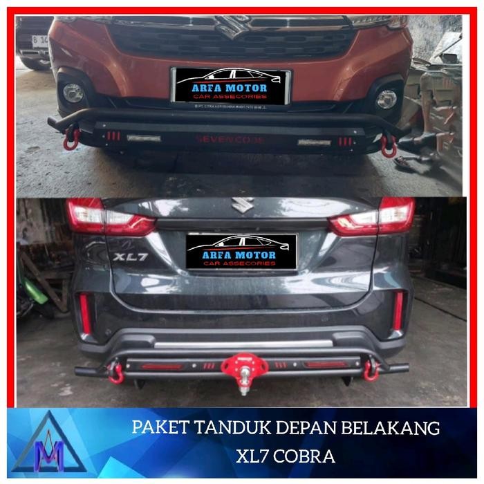 Paket Tanduk Depan Belakang Xl7 Cobra Sevencode Bumper Depan Belakang XL7 Cobra Besi Sevencode