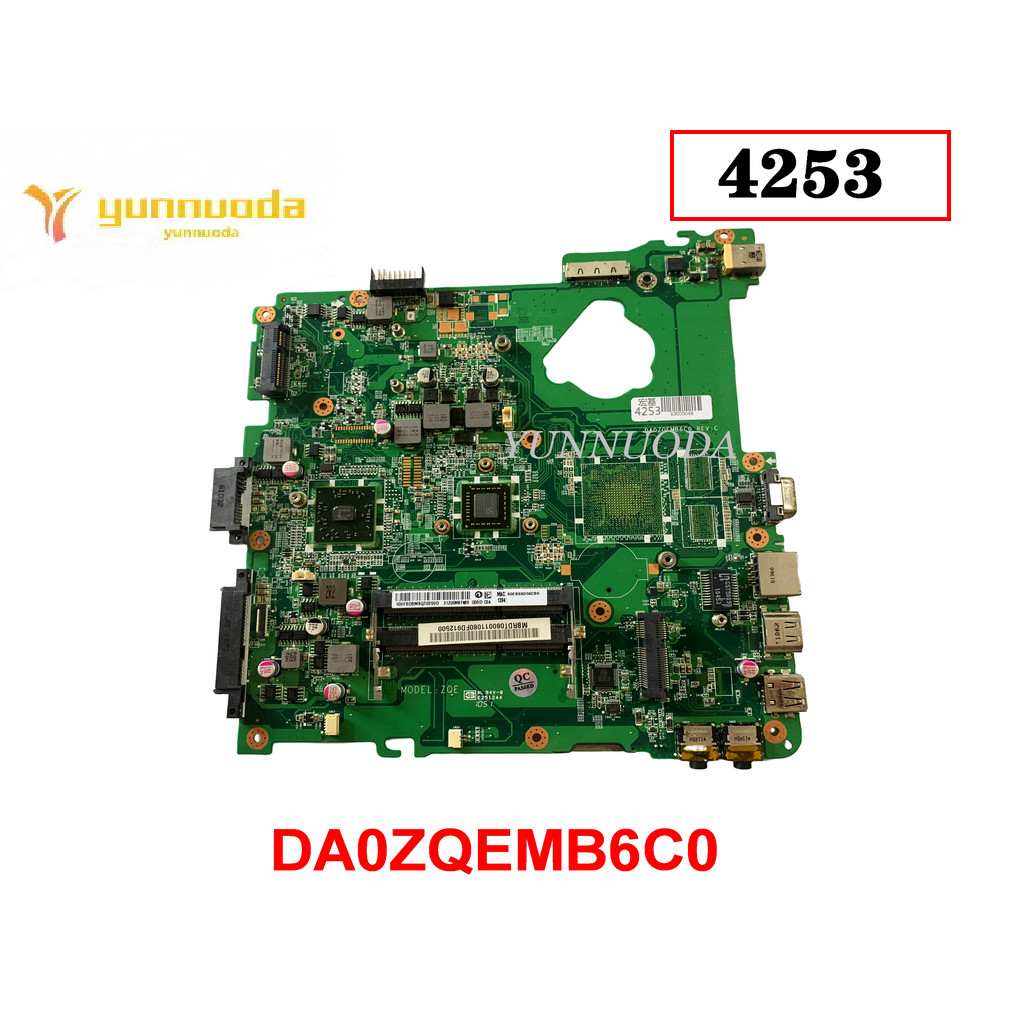 DA0ZQEMB6C0 for ACER 4253 Laptop motherboard  MBRDT06001 DDR3 Tested Good
