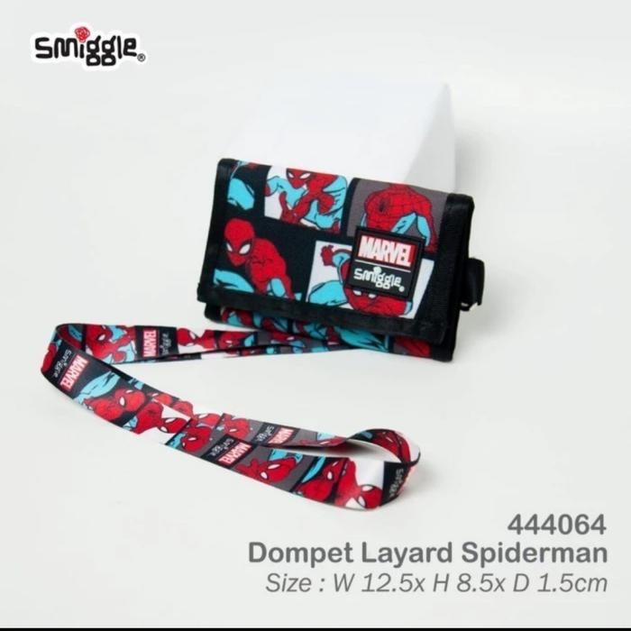 Terlaris Smiggle Dompet Anak Spiderman Lanyard/ Smiggle Wallet Spiderman/ Kado/