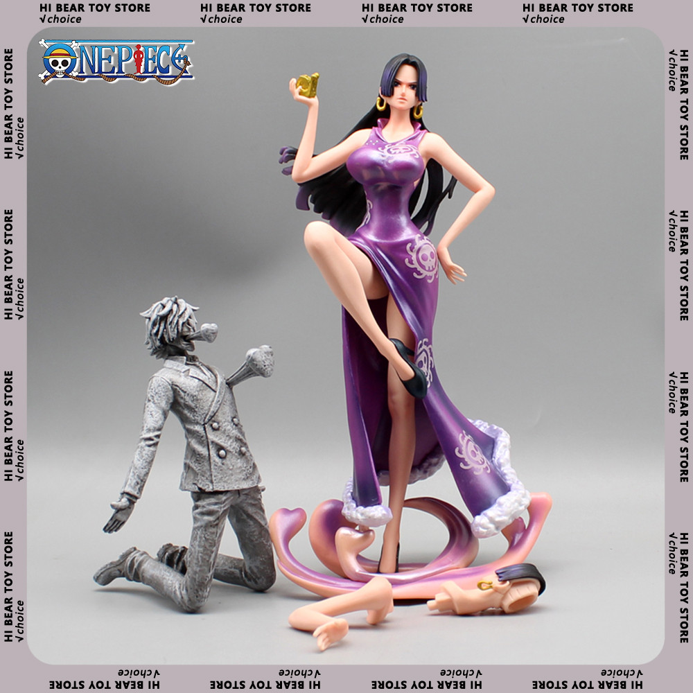 One Piece Boa Hancock Figure Action Figures Sanji Figurine GK Two Head Hancock Sexy Statue 25cm PVC 