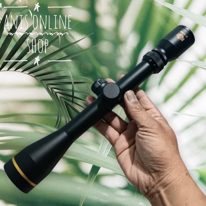 telescope RIFLESCOPE HAKKO 3-9X40 RING GOLD