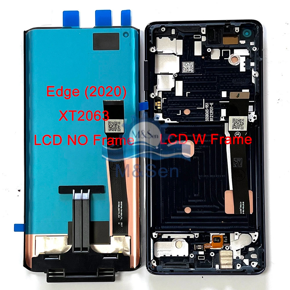 Original Amoled 6.7''For Motorola Edge (2020) XT2063-2 /3 LCD Display Screen Touch Frame For Moto Ed