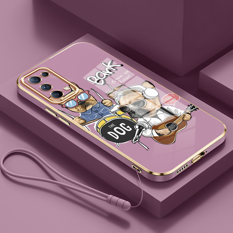 Casing Untuk OPPO Reno 5 4G Reno 5 5G Reno 5K Reno 4 4G Find X3 Lite Case Casing Anjing Bermain Band
