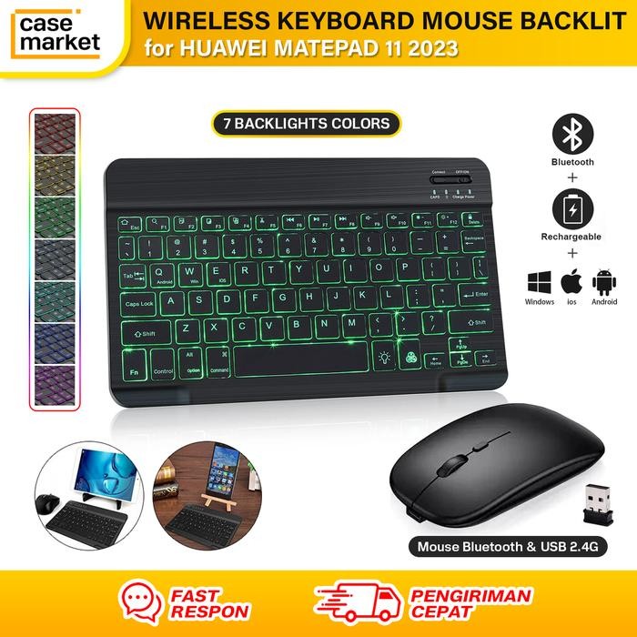 HUAWEI MATEPAD 11 2023 BLUETOOTH KEYBOARD BACKLIGHT BACKLIT MOUSE SET