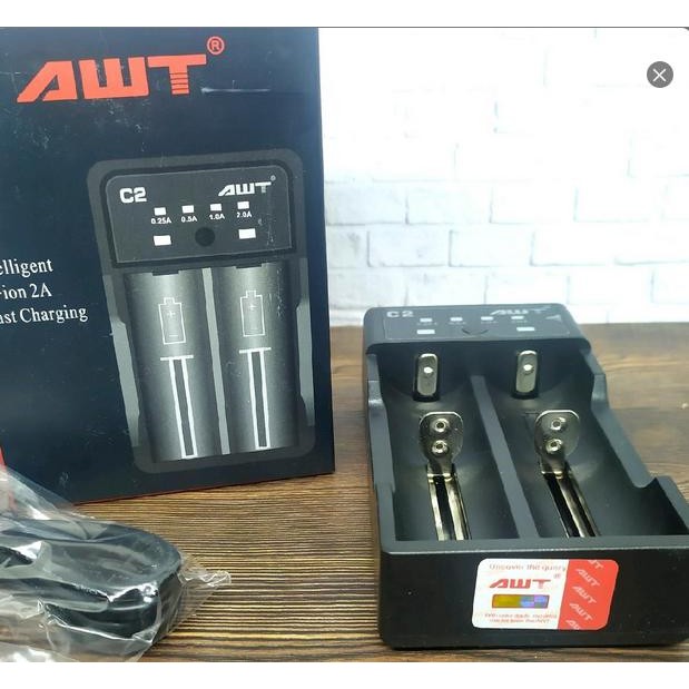 Charger Baterai AWT C2 2Slot Original