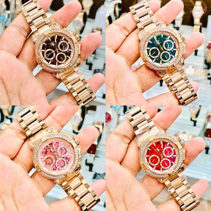 JAM TANGAN WANITA ALEXANDRE CHRISTIE AC 9205 AC9205 ROSEGOLD SAPPHIRE SWAROVSKY ORIGINAL