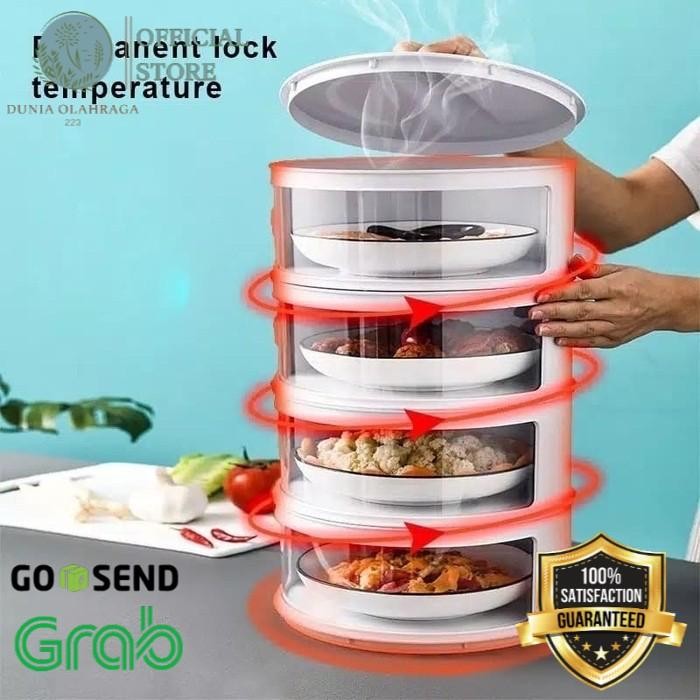 

DO Tudung saji susun viral 4 tingkat rak makanan tebal model slide