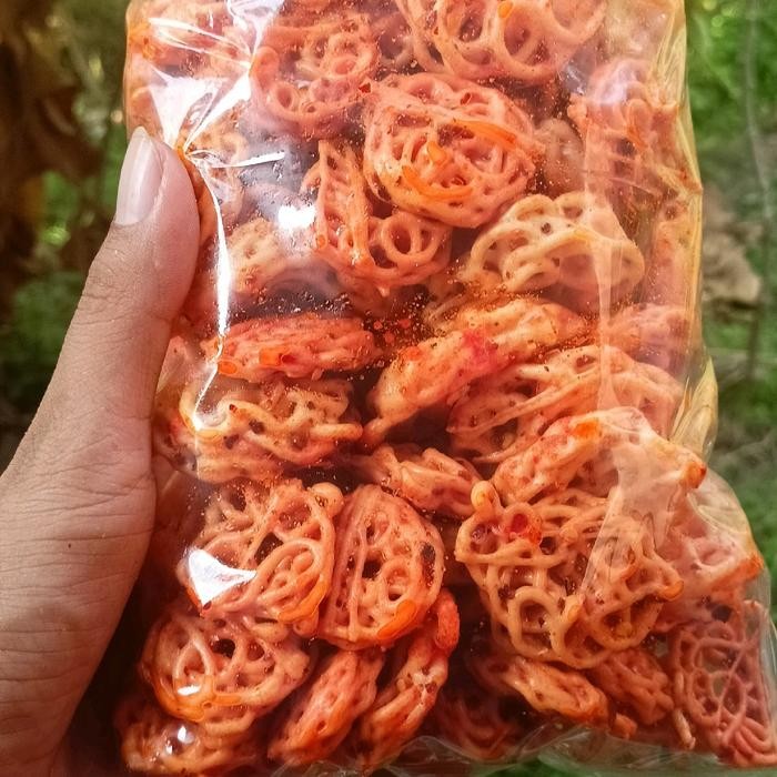 

KERUPUK MAWAR RAFAEL PEDAS GURIH cemilan murah viral Makanan Krupuk Kering Food