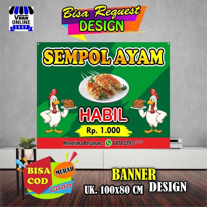 

Spanduk Banner Jualan Sempol Ayam, Makanan Viral Bagus, Murah Dekorasi