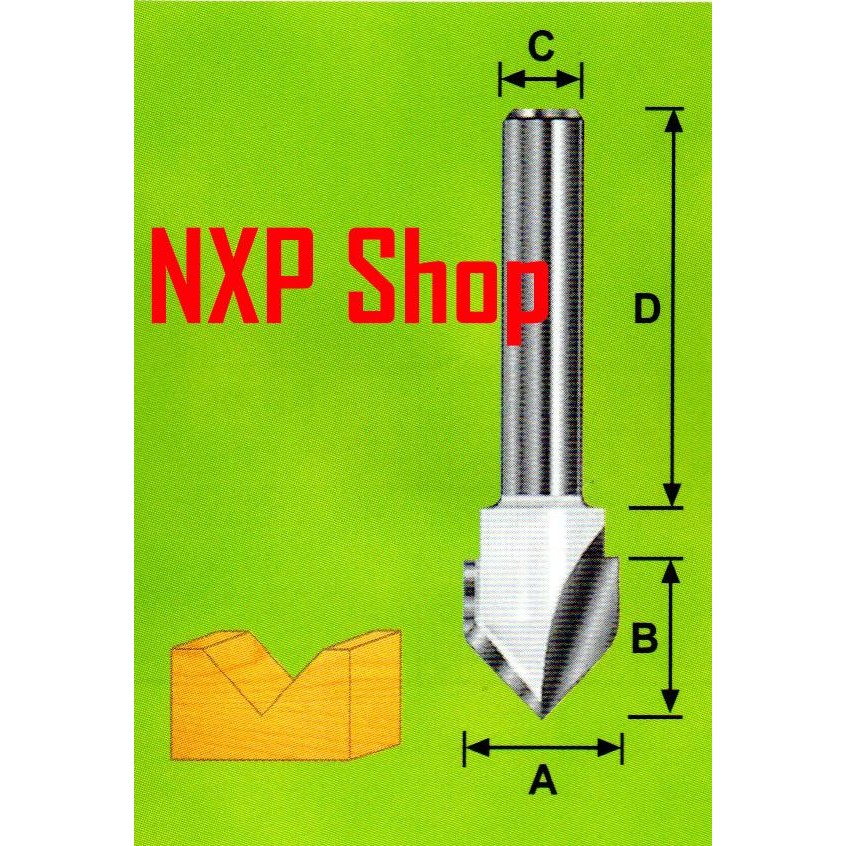 Murah Router Bit Profil Kayu Vee Groove Bits 19Mm 201-041 Acp V Grup