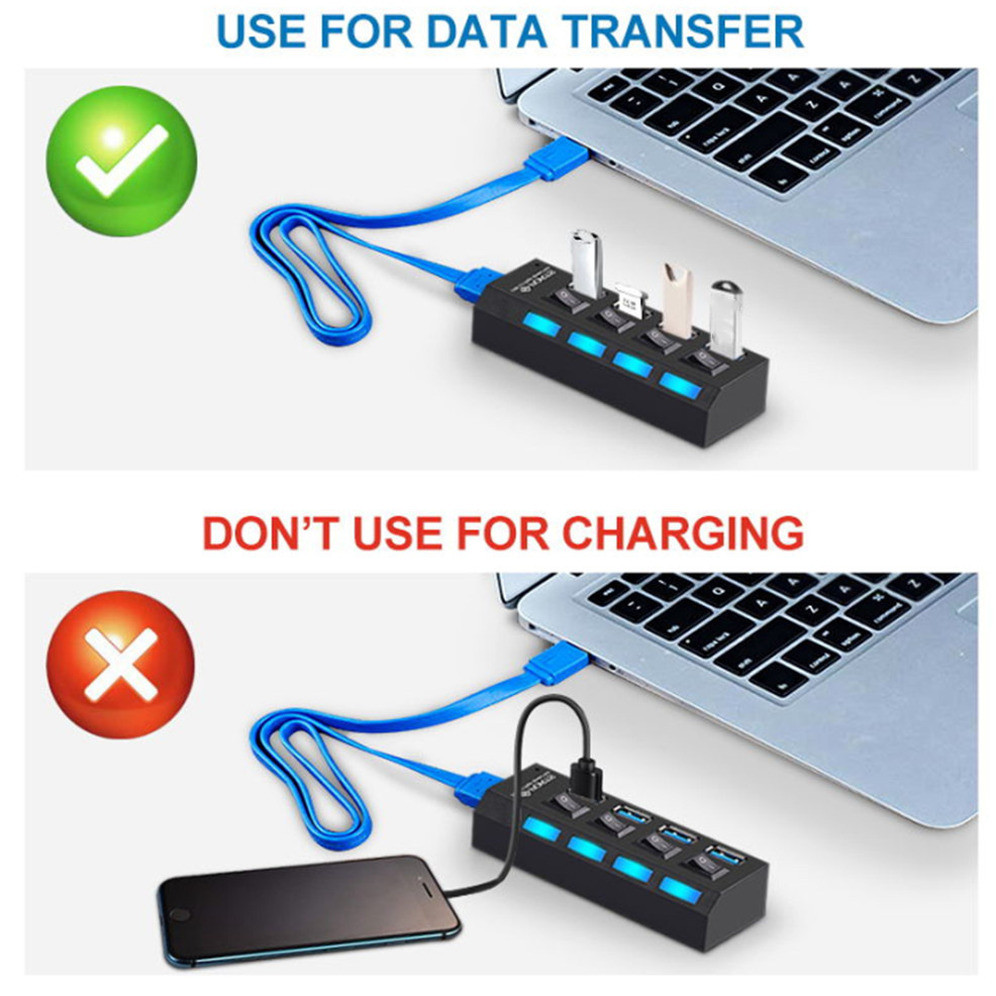 USB 3.0 Hub USB HUB Splitter Multi USB 3.0 Hub Multiple 4/7 Port Hub Splitter With Power Adapter