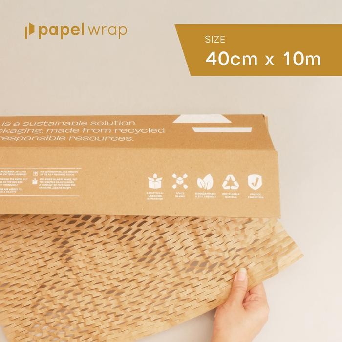 

[10 Meter] Honeycomb PapelWrap BubbleWrap Eco Friendly Kertas Craft Paper - 40cm x 10meter
