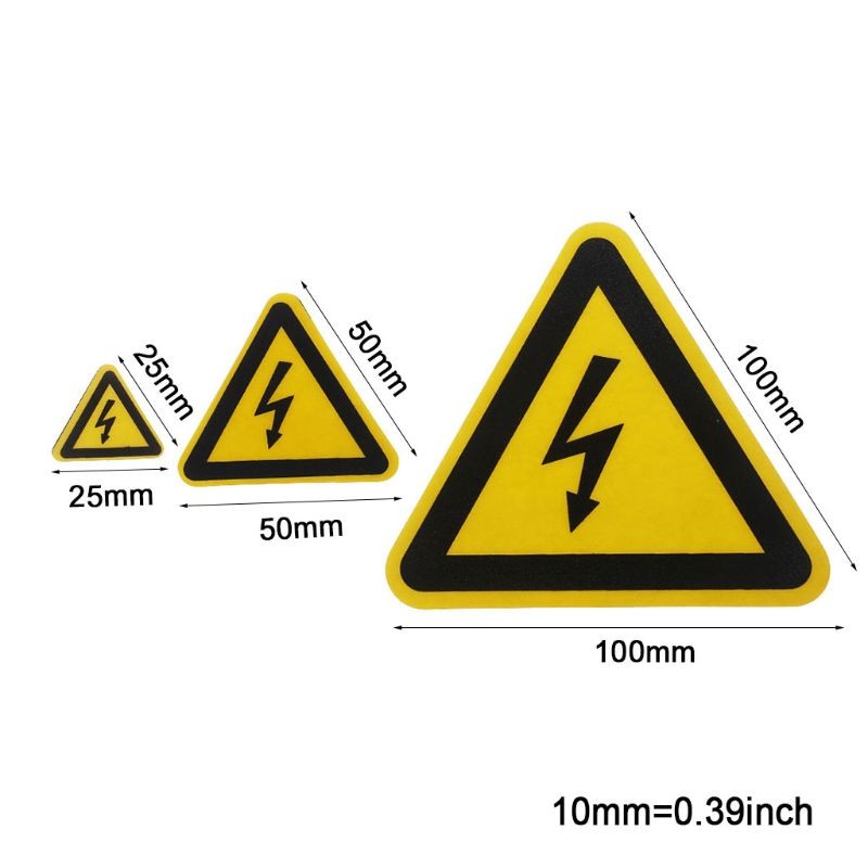 

Y51A Danger Electrical Shock Hazard Sign Sticker for Triangle Indoor/Outdoor Use UV Protected