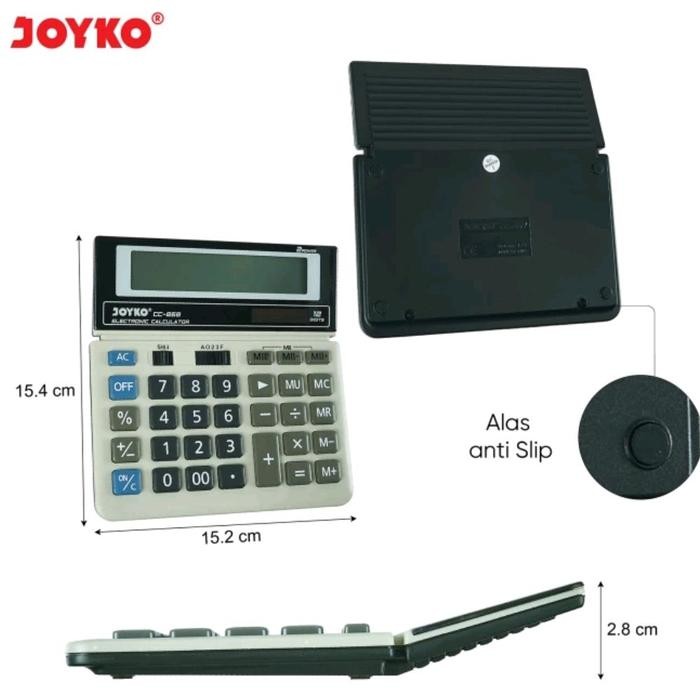 

calculator kalkulator joyko cc-868 12 digits kode 334