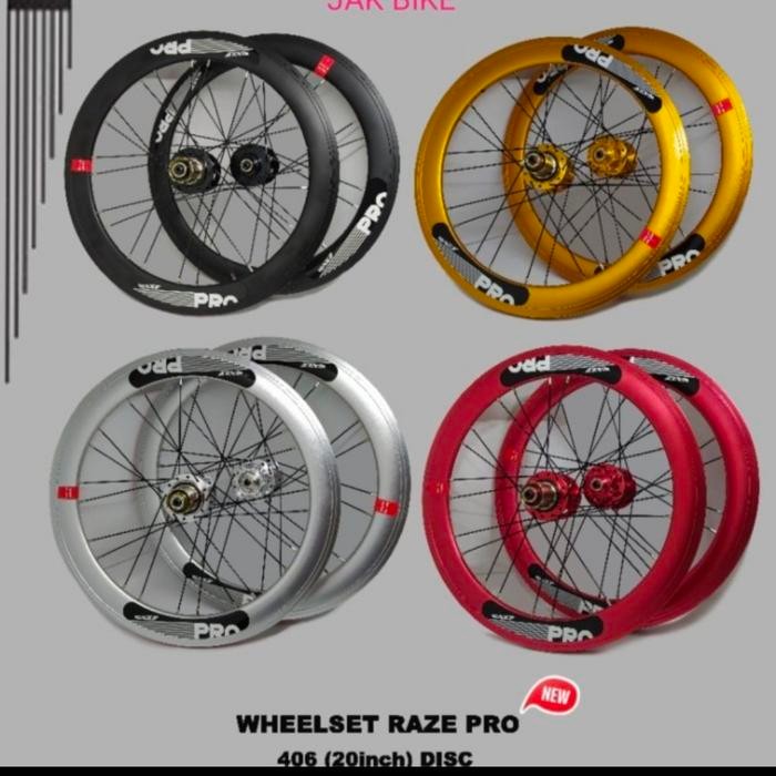Whellset 16 349 20 406 Disk Break Raze Pro 100/135 Old Hub Raze Pro