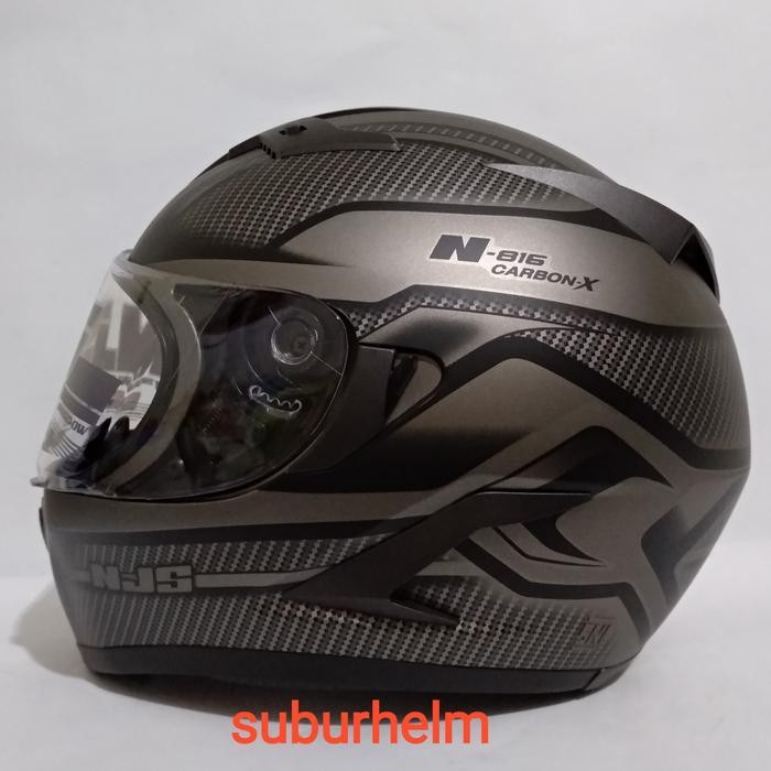 HELM NJS SHADOW N - 816R CARBON - X GREY BEL DOFF DAN GLOSSY