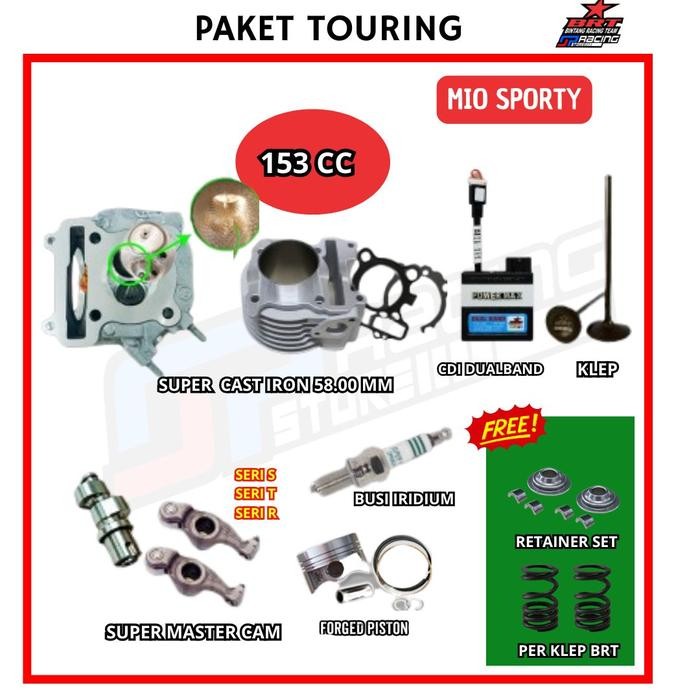 BRT Paket Touring 6 Mio Sporty Blok Piston-Head Porting CNC-CDI
