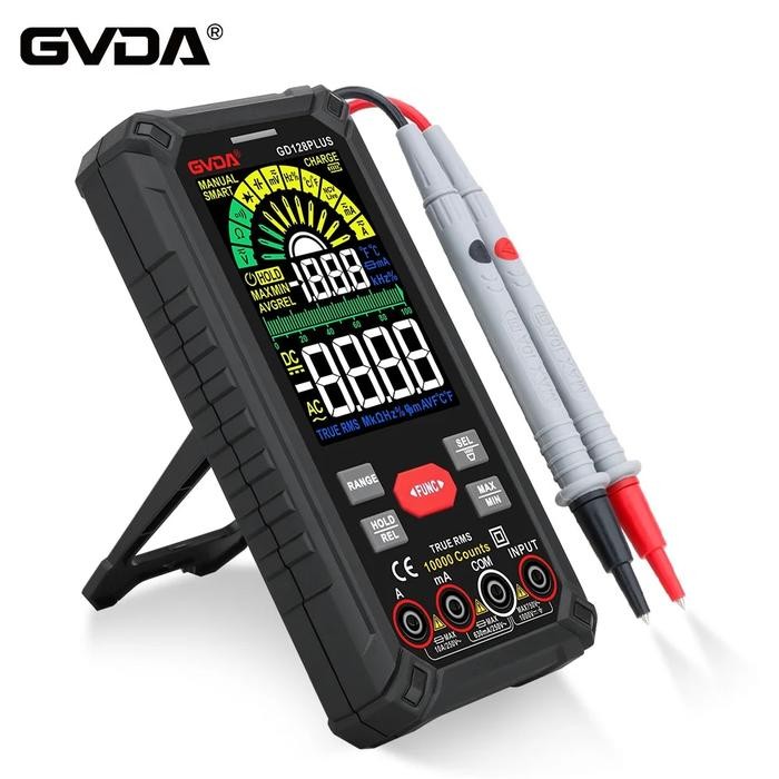 GVDA Smart Digital Multimeter 9999 counts LCD Color Display DC AC