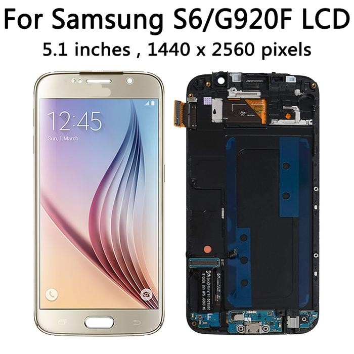 5.1" inch Super AMOLED For Samsung S6 G920 SM-G920F G920F G920FD LCD Display Touch Screen Digitizer 