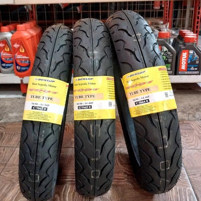 BAN DUNLOP TT901 RING 14 70/90 80/90 90/90 (NON TUBLES) BAN MOTOR MIO,BEAT,VARIO