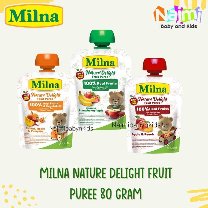 Milna Nature Delight Fruit Puree Pure Buah 80 gr 80gr