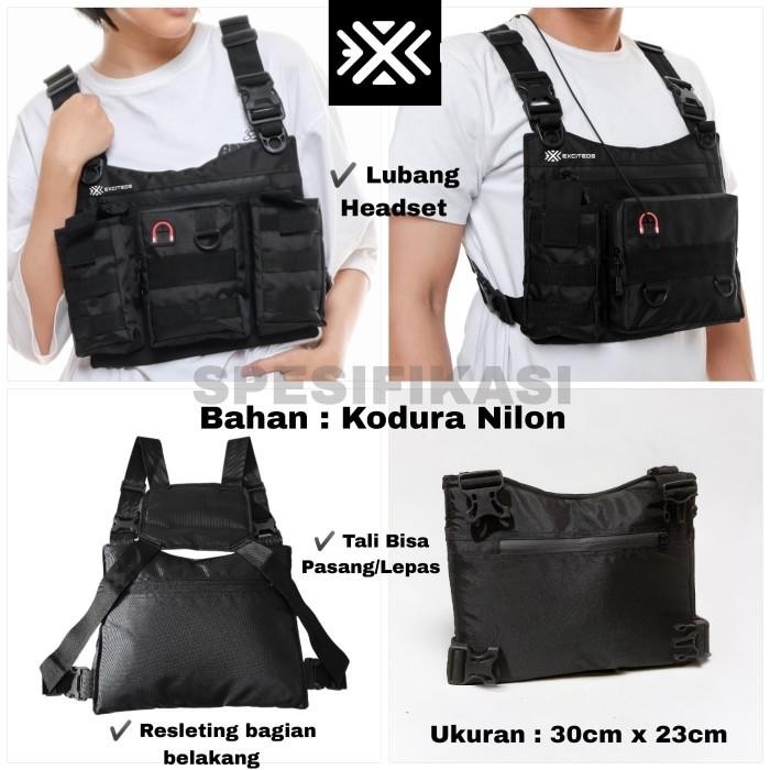 tas dada chest bag tactical waterproof pria wanita