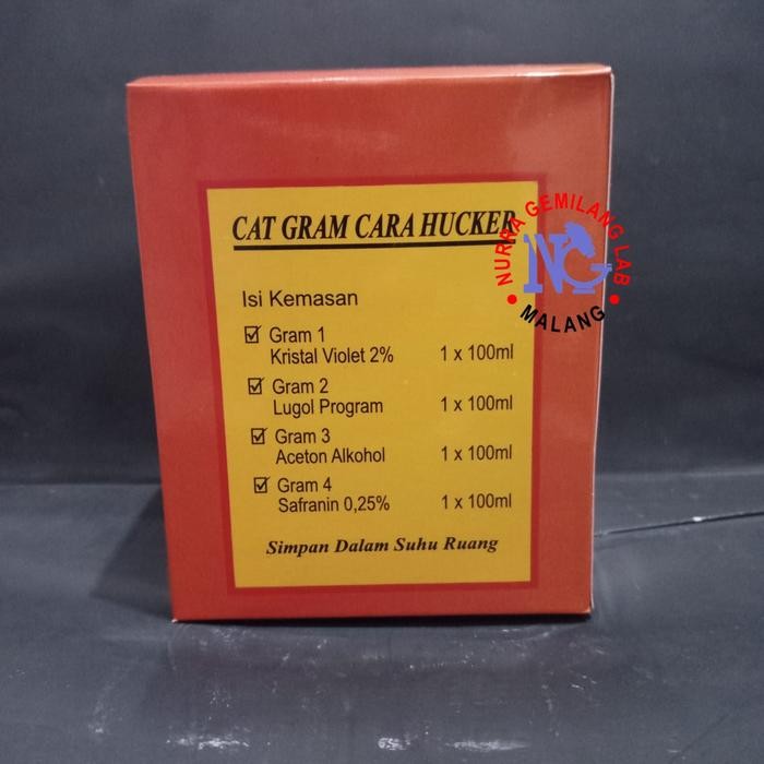 

Set cat Pewarnaan Gram 100mlx4 botol