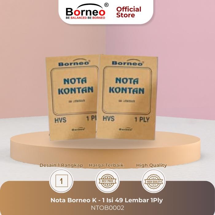 

10 BUKU - Nota Kontan Kecil - 1 Ply (50 Lbr)