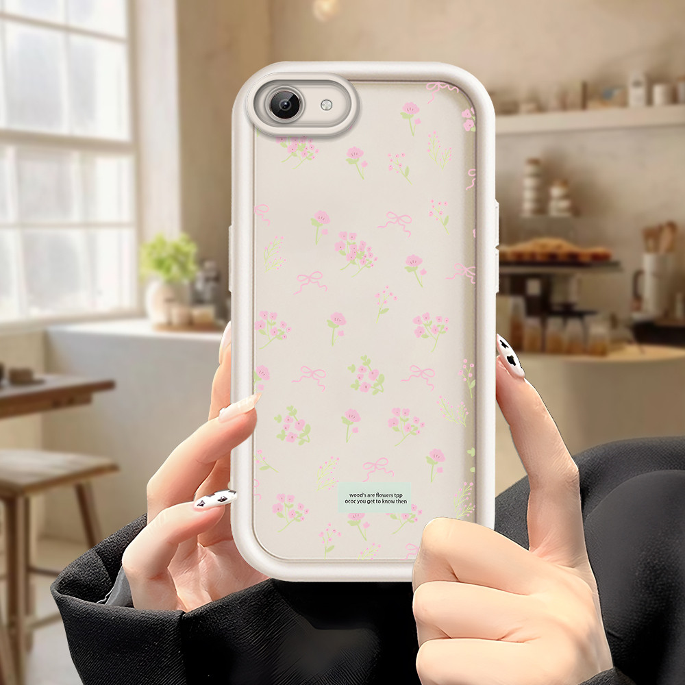 Softcase Phone Case For VIVO Y66 Y65 Fashion Flower Bunga-Bunga Soft Casing Ponsel Untuk Kesing Moti