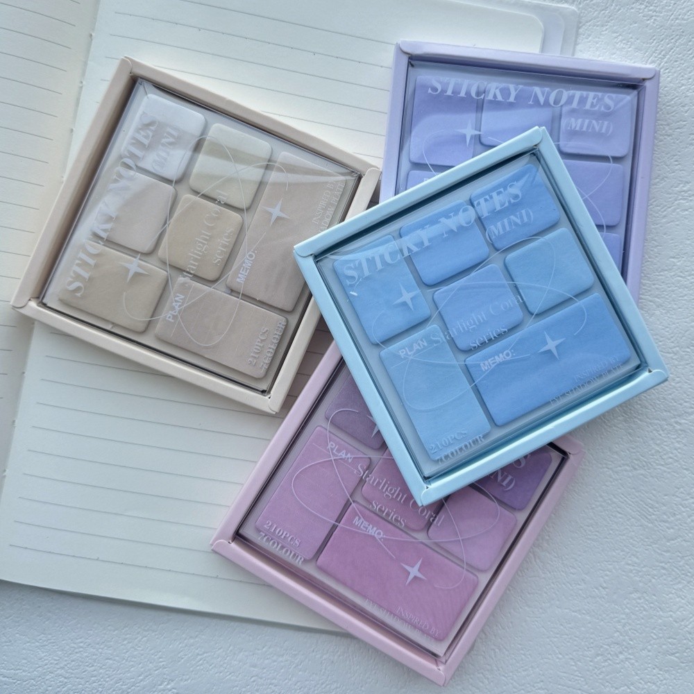 

210 sheets Colorful Aesthetics Memo Pad Scrapbooking Materials DIY Marking Paper Office School