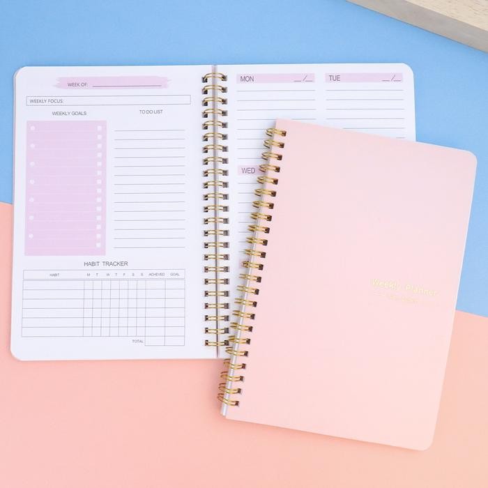 

A5 Planner 2025 Spiral Notebook 52 Weeks Daily Weekly Agenda Student Daily Weekly Schedules