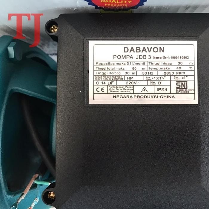 Bagus Pompa Air Jet Pump Dabavon Tipe 255 - 30 Meter