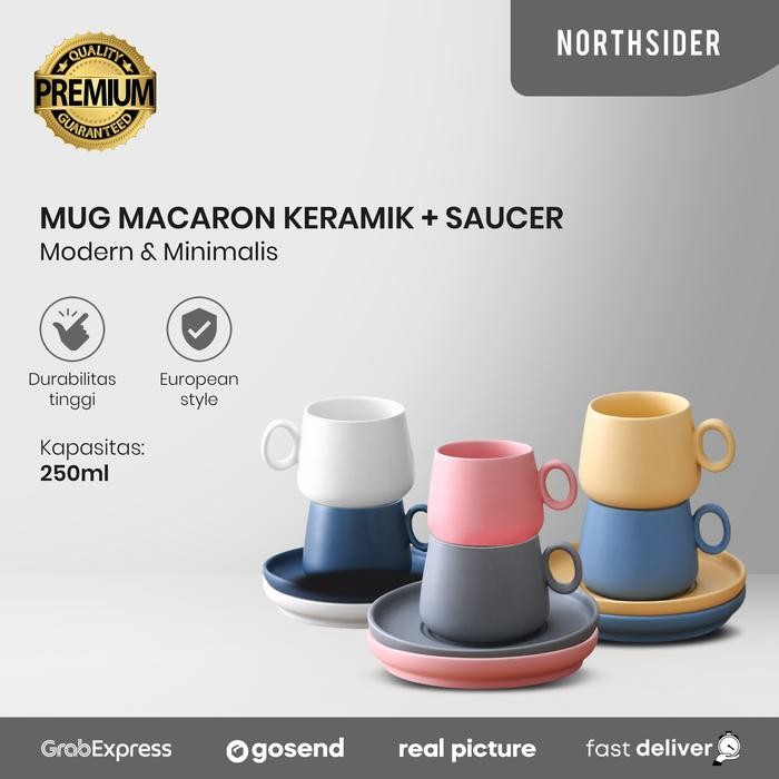 Soleed Cangkir keramik kopi teh 300ML nordic ceramic mug with saucer