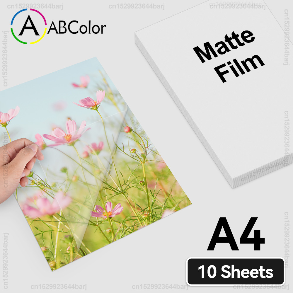 

10 Sheets Cold Laminating Film A4 Matte Hologram Paper Film DIY Self-adhesive Broken Glass Package