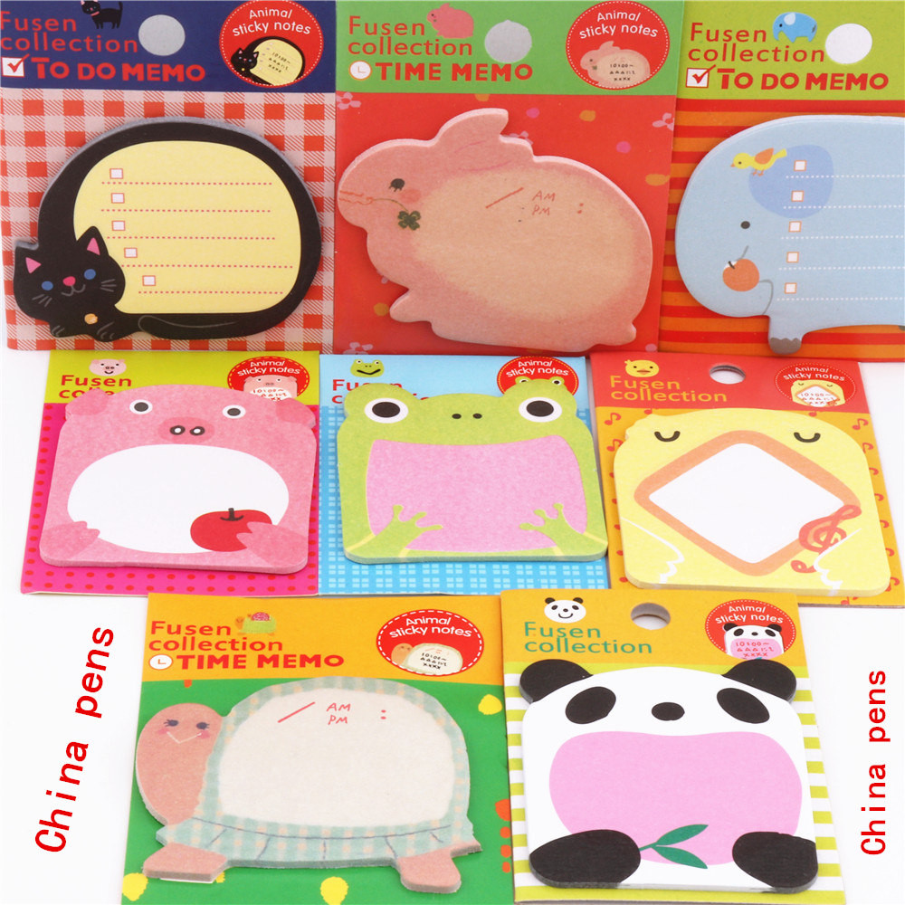 

Charming 070 Animal Series Memo Pad Sticky Notes Bookmark Point It Sticker Paper office School