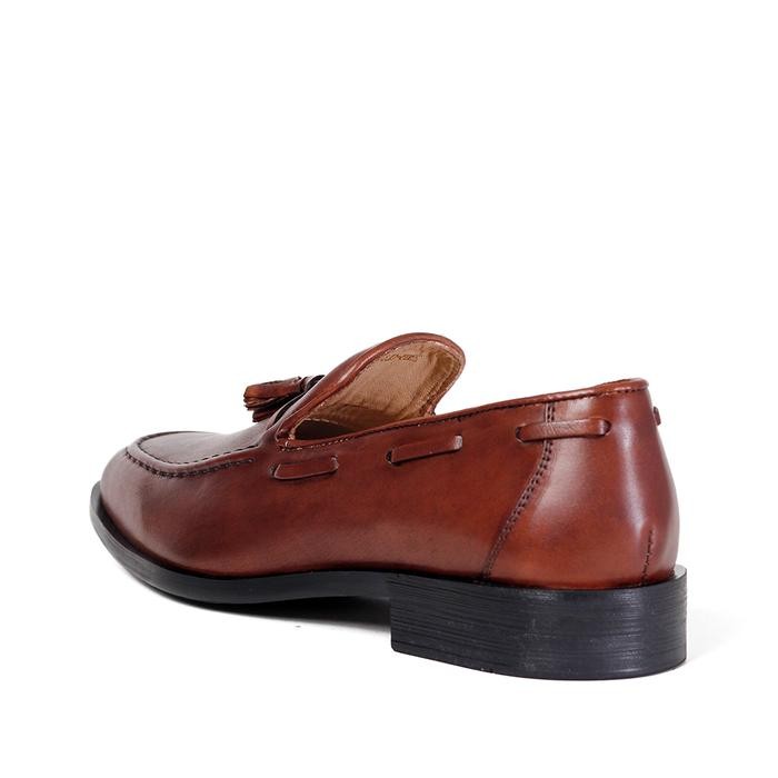 Prabu - Cala 3.0 Crystal Brown Sepatu Slip On Pria - Cokelat Loafers Shoes Flat Black
