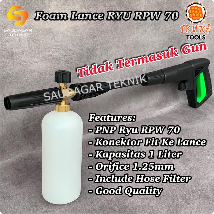 Terbatas Foam Lance Ryu Rpw 70 Snow Foam Wash Jet Cleaner Ryu Rpw70