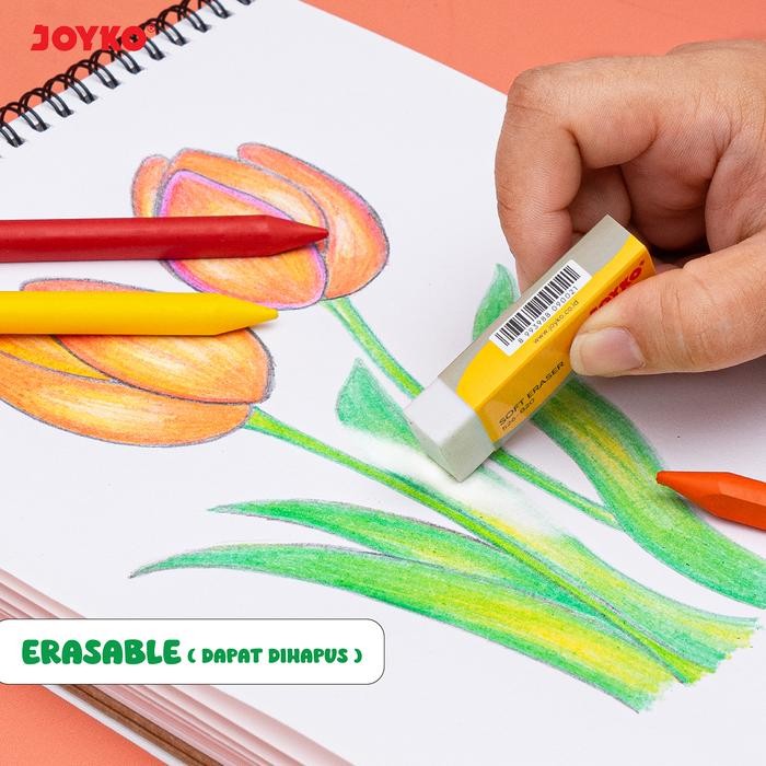 

Krayon Bersih Dapat Dihapus Clean Crayon Erasable Joyko