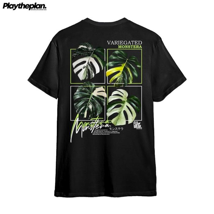 T-shirt / kaos Tanaman Hias MONSTERA VARIEGATED SERIES Kaos katun cetak ramah lingkungan Kaos gaya