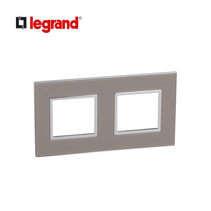 Legrand Frame Arteor 2X2 Mod German/French Std Mirror Taupe 576265