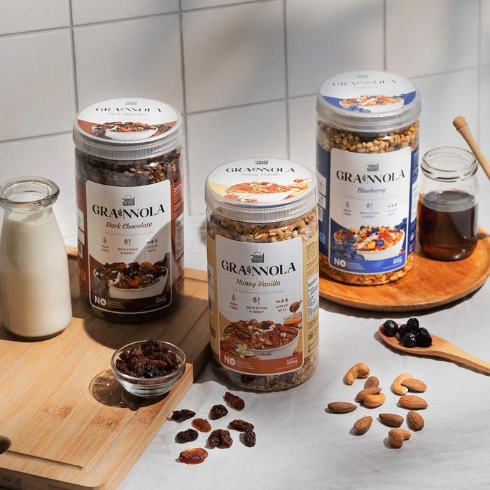 

[Paket Hemat] Bundling 3 in 1 Granola 500 gr All Varian Rasa Timur Tengah Grainnola Dark Chocolate