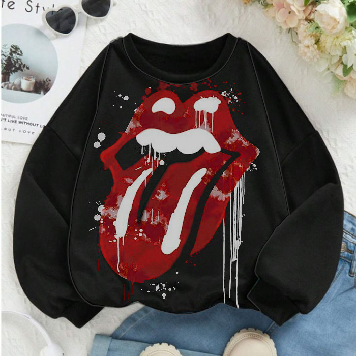 Jaket Sweater Rolling StonesFilm Animasi Kartun Super Hero S2 Crewneck Sablon Yang menyatu dengan ka